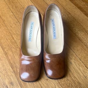 Maraolo chunky brown heel